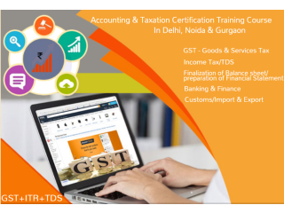 GST Certification Course in Delhi, 110026, GST e-filing, GST Return, 100% Job Placement, Free SAP FICO Training in Noida, Best GST, Accounting