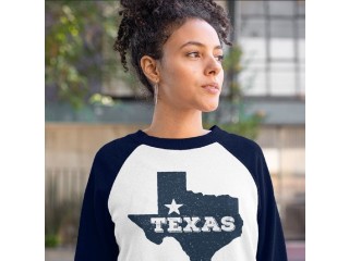 Texas Design Baseball T-Shirt