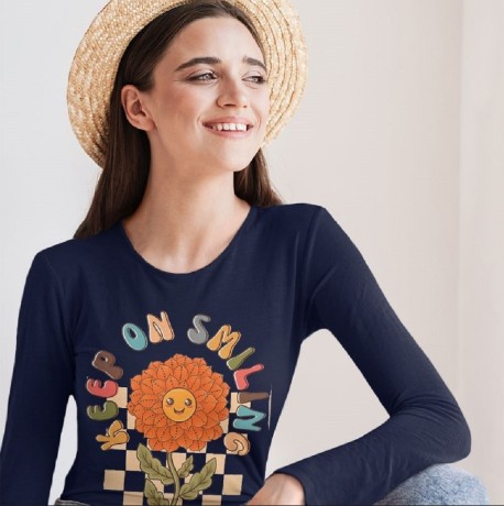 keep-on-smiling-flower-womens-long-sleeve-t-shirt-big-0