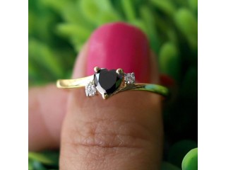 Find Best Black Heart Engagement Ring