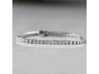 Elegant Black Diamond Tennis Bracelet - Sparkle in Style!