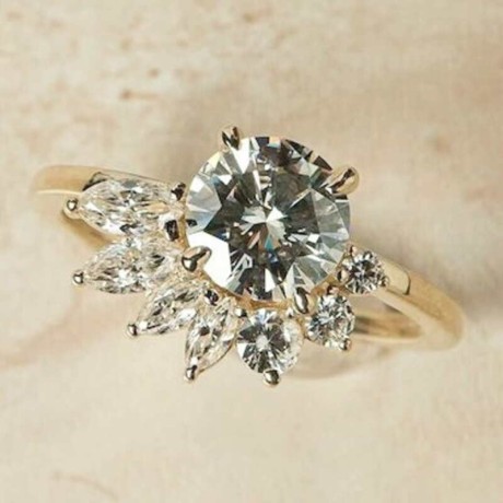 gold-sunflower-engagement-ring-for-sale-big-0