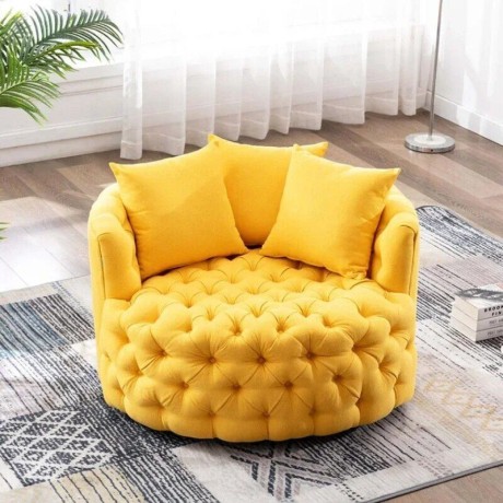 italian-inspired-luxury-linen-single-sofa-with-rotatable-pull-buckle-design-big-0