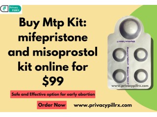 Buy Mtp Kit: mifepristone and misoprostol kit online for $99