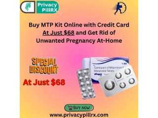 Buy MTP Kit Online with Credit Card at just $68 and Get Rid of Unwanted Pregnancy At-Home