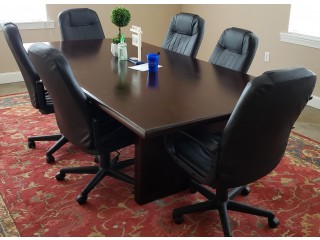 Executive Conference Room Table with Executive Chairs