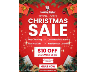 Christmas Special: Get $10 Off Laundry & Dry Cleaning Services