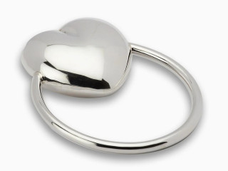 Memorable Baby Present | Silver Dumbbell Rattle For Gifting