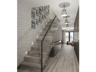Indoor Glass Railings for Stairs | Custom Glass Railing Systems