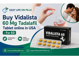 Buy Vidalista 60 Mg Tadalafil Tablet online in USA - For ED
