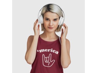America Women’s Jersey Muscle Tank
