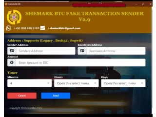 SHEMARK BITCOIN FLASH TRANSACTION SENDER TOOL