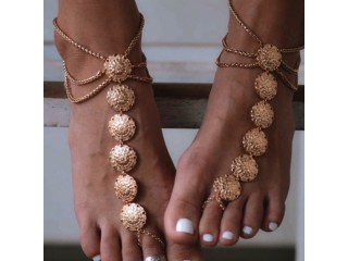 Gold Adjustable Beach Anklets