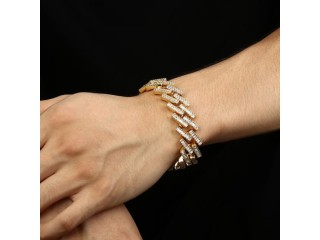 Faux Diamond Chain Bracelet