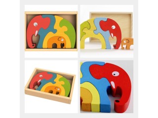 Elephant Family Puzzle