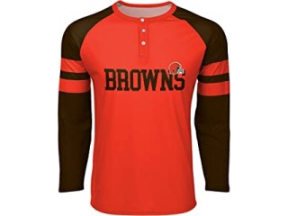 FOCO Men's NFL Team Logo Shirt Long Sleeve Henley